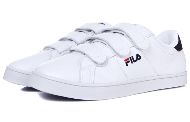 (WMNS) FILA Court Deluxe Series Low Sneakers White/Black FS1SIB1150X_WNV