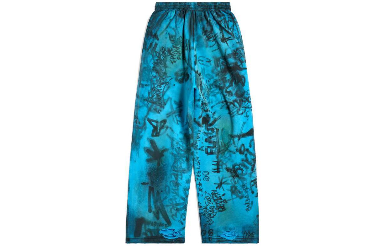 Balenciaga Skater Graffiti Baggy Sweatpants 'Blue Sky' 740028TOVA84900