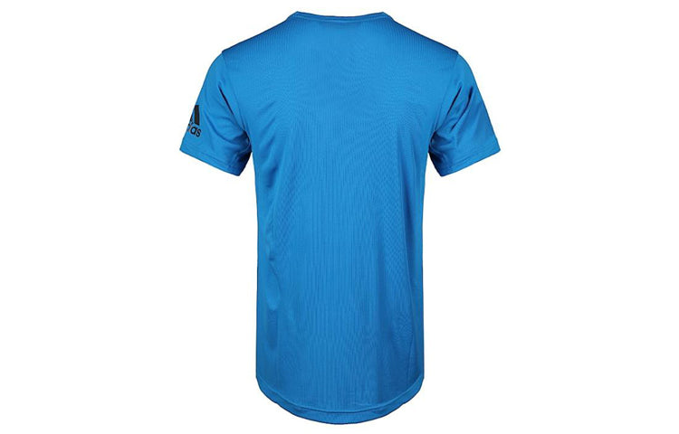 Men's adidas Training Sports Short Sleeve Blue T-Shirt CZ5426