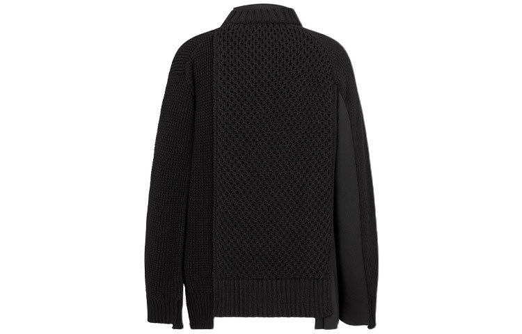 Men's DIOR x Sacai Crossover FW21 Knit Jacket Black 213M439AT453-C989