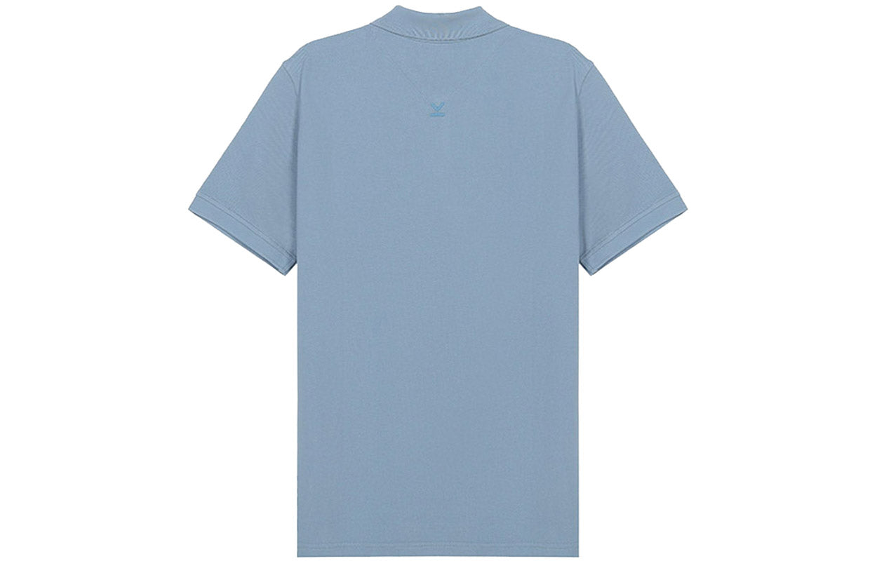 Men's KENZO SS21 Embroidered Short Sleeve Polo Shirt Blue FA65PO0014PU-62