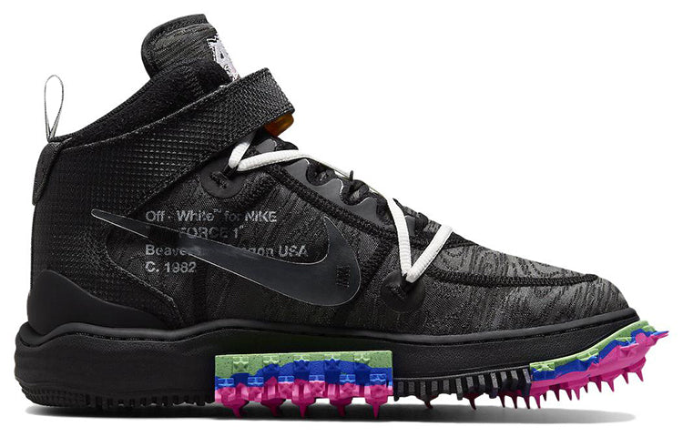 حذاء Nike x Off-White Air Force 1 Mid "أسود" DO6290-001