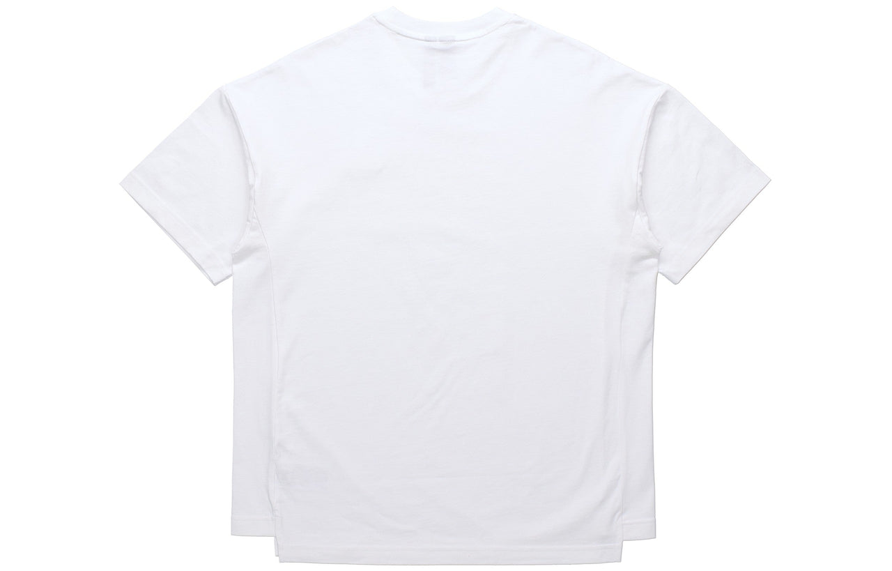 adidas Solid Color Round Neck Sports Short Sleeve White HA3646