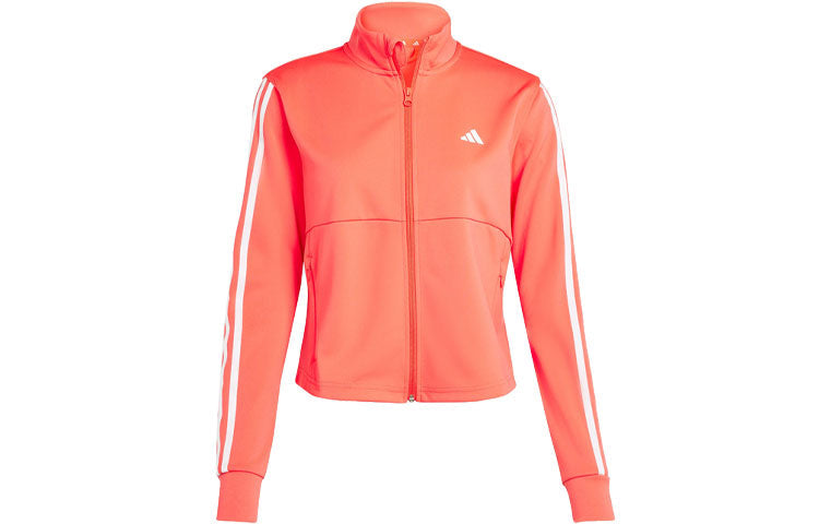(WMNS) adidas Aeroready Train Essentials 3-Stripes Track Top Asia Sizing 'Pink' IS3976