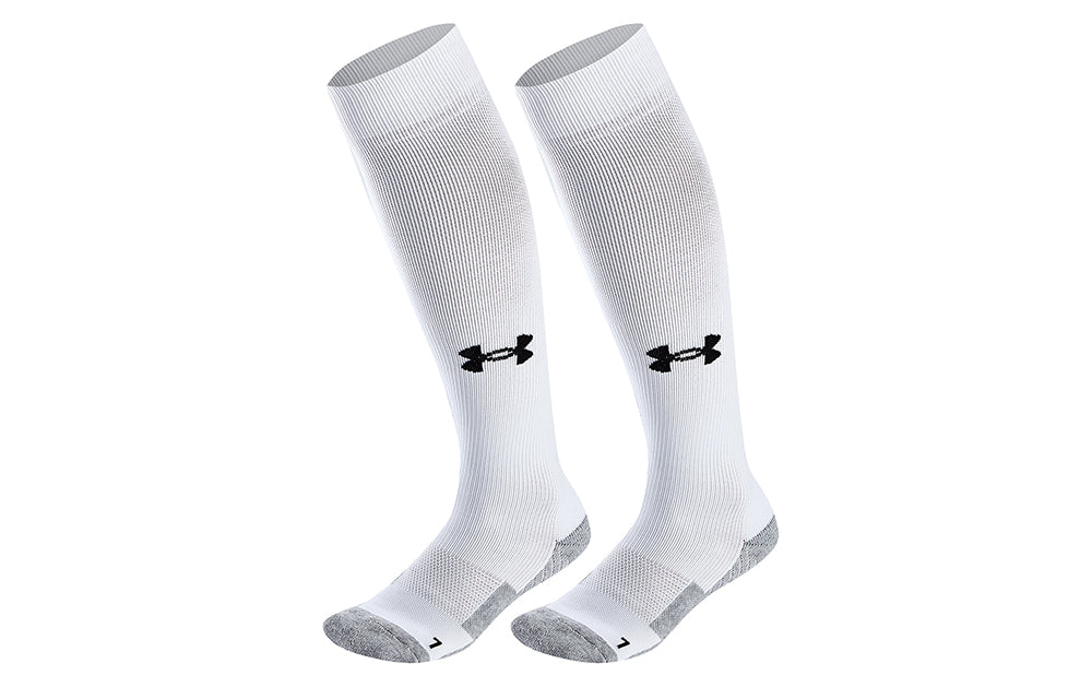 Under Armour Long Soccer Socks 'White Grey Black' 22610201-100