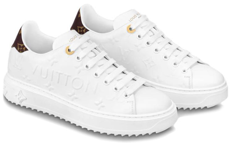 (WMNS) حذاء رياضي Time Out من LOUIS VUITTON بشعار أبيض وأحرف أولية 1AAP6D