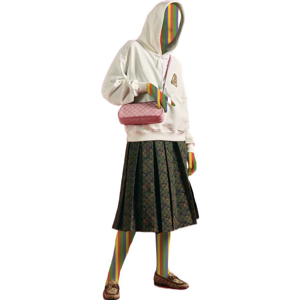 (WMNS) Gucci x Palace Tri-Ferg GG Patch Hoodie 'Cream White Brown' 720348XJE1A9791