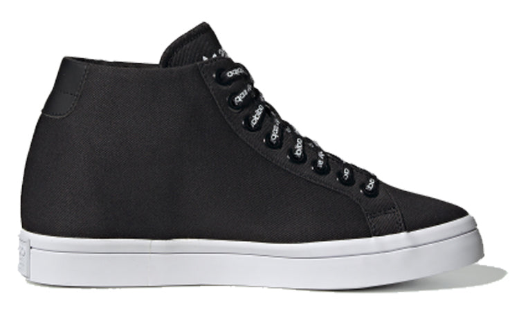 (WMNS) adidas originals Courtvantage Heel Logo 'Black White' FU6819