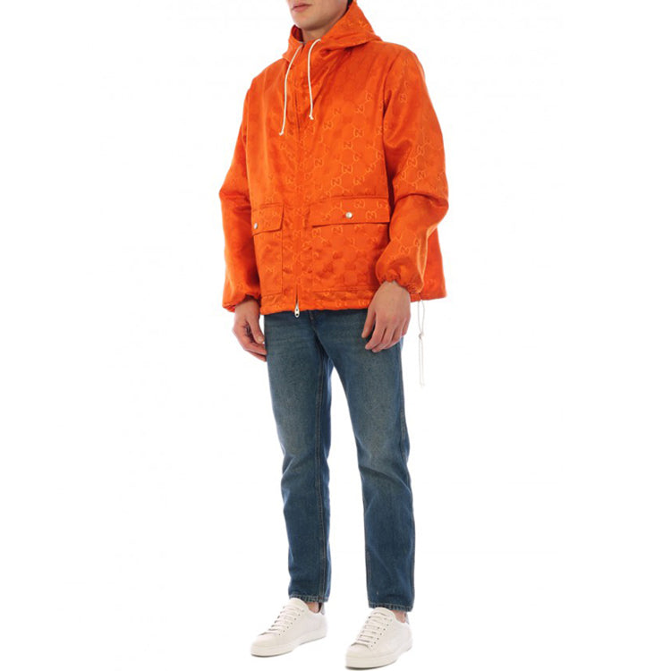 Gucci Off The Grid Hooded Jacket For Men Orange 631105-ZAEBN-7500