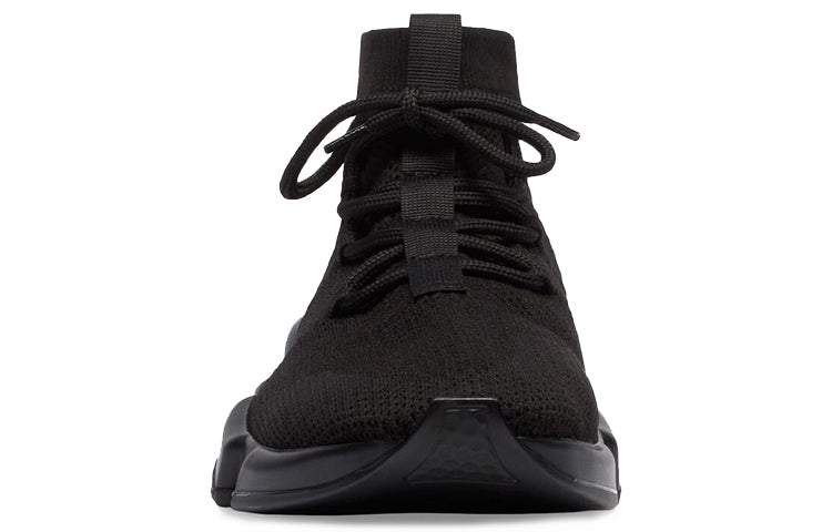Balenciaga Speed Lace Up Sneakers 'Black Recycled Knit and Black Sole Unit' 587289W2DB11013