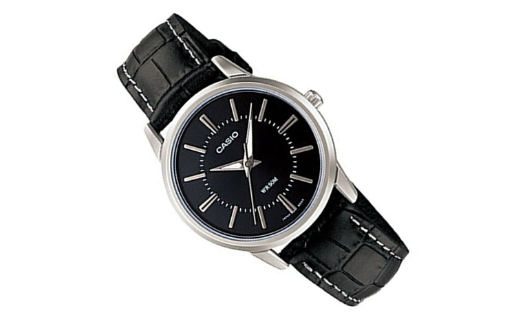 CASIO Quartz Waterproof Unisex Black Analog LTP-1303L-1AV