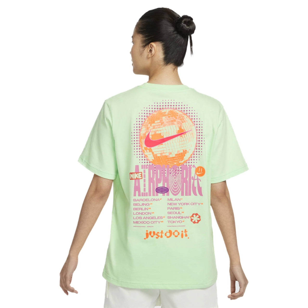 (WMNS) Nike Sportswear Graphic T-Shirt 'Green Pink' FV4263-376