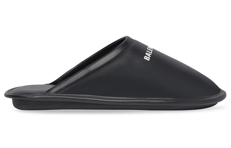 Balenciaga Calf Leather Home Slippers 'Black' 736288WB7211090