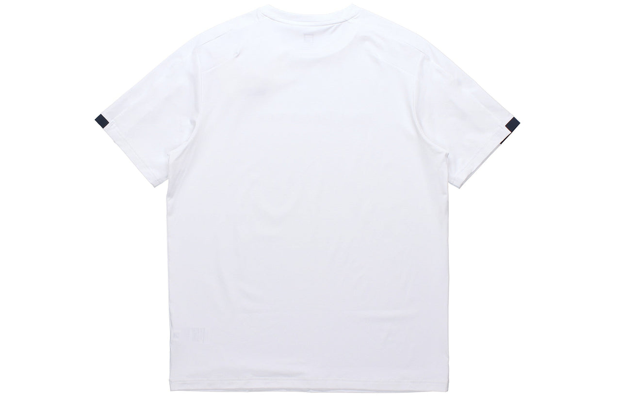Men's FILA Athletics Round Neck Pullover Casual Sports Short Sleeve White T-Shirt A11M131101F-WT