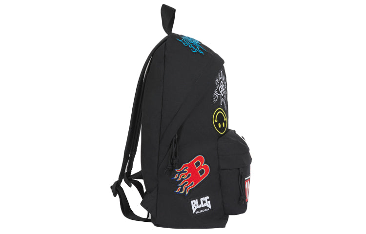 Balenciaga Explorer Backpack With Gamer Patches 'Black' 656326-2JMXX-1000