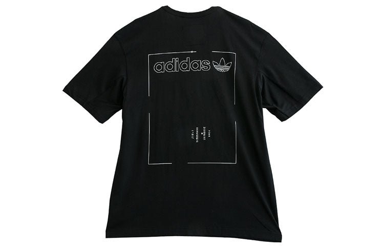 adidas originals Chest logo Round Neck Short Sleeve Black DV1930