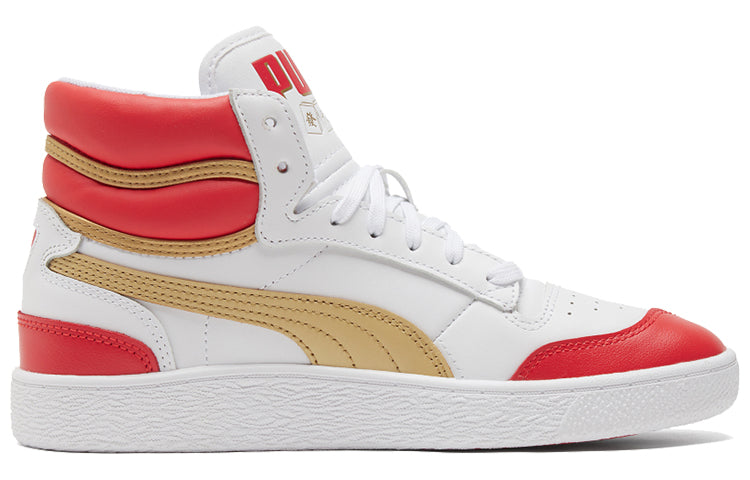 PUMA Ralph Sampson Year Of Ox Mid Shoes White/Red/Gold 382290-01