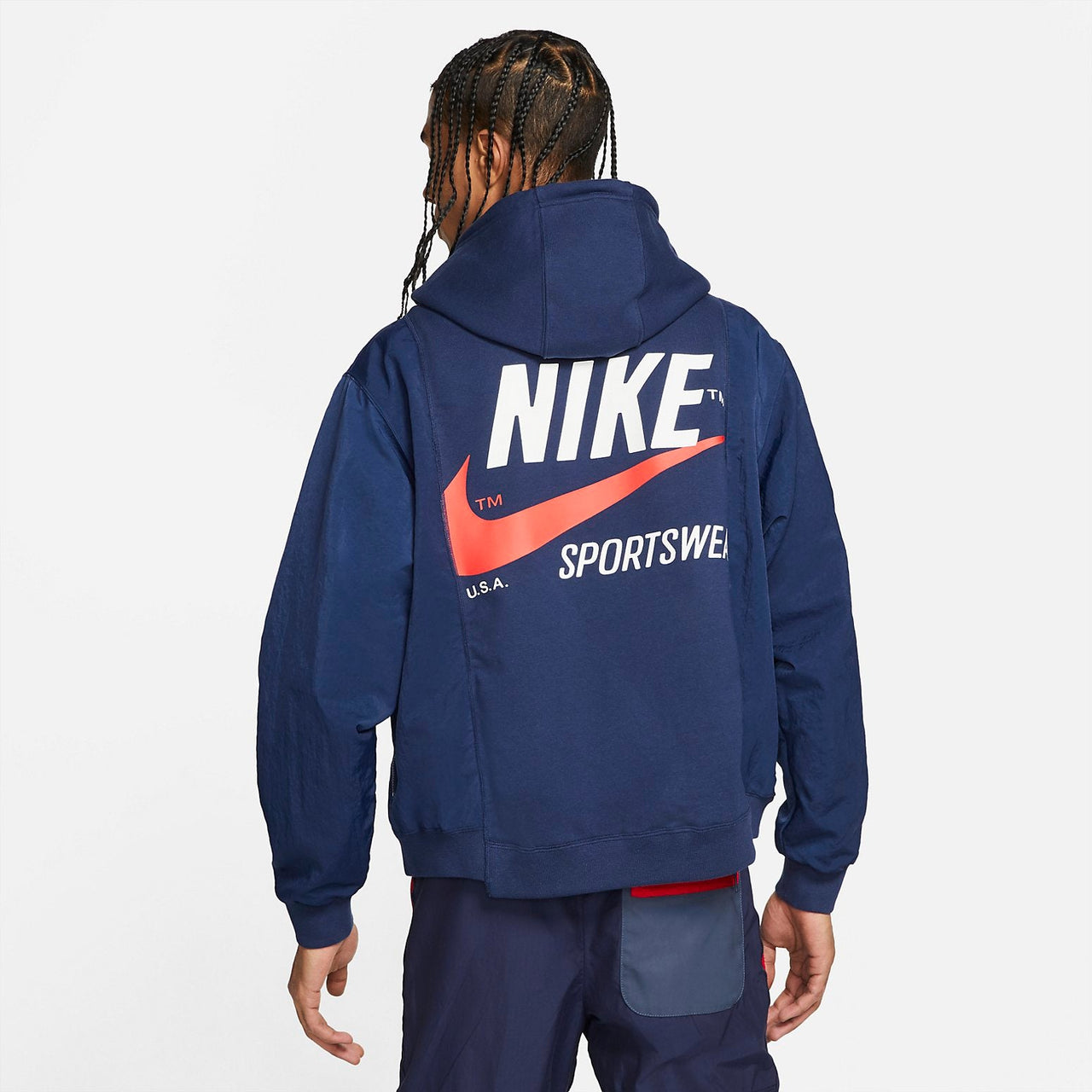 Nike Sportswear Logo Hoodie 'Midnight Navy' DD5700-410