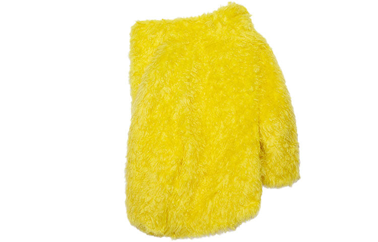 Balenciaga Unisex FW21 Faux Fur Jacket Yellow 663000TKQ077200
