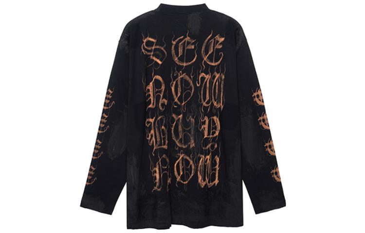 Balenciaga Heavy Metal Long Sleeve T-Shirt Oversized Fit 'Black Faded' 739783TOVE11055