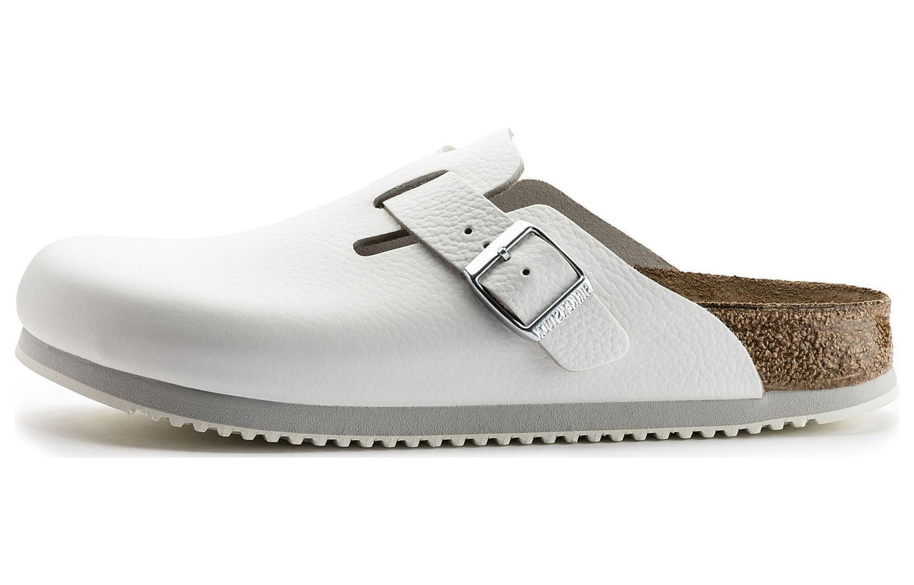 Birkenstock Boston Super Grip Leather Narrow Fit 'White' 0060136