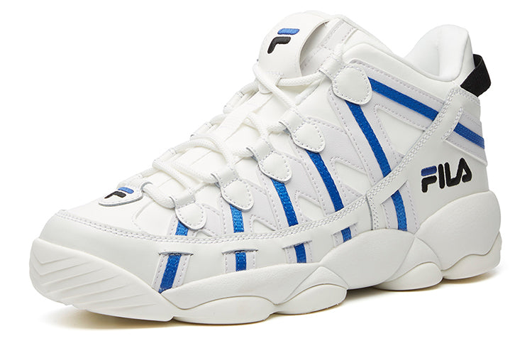 FILA Spaghetti Mid Baeketball Shoes White/Blue F12M041243FBN