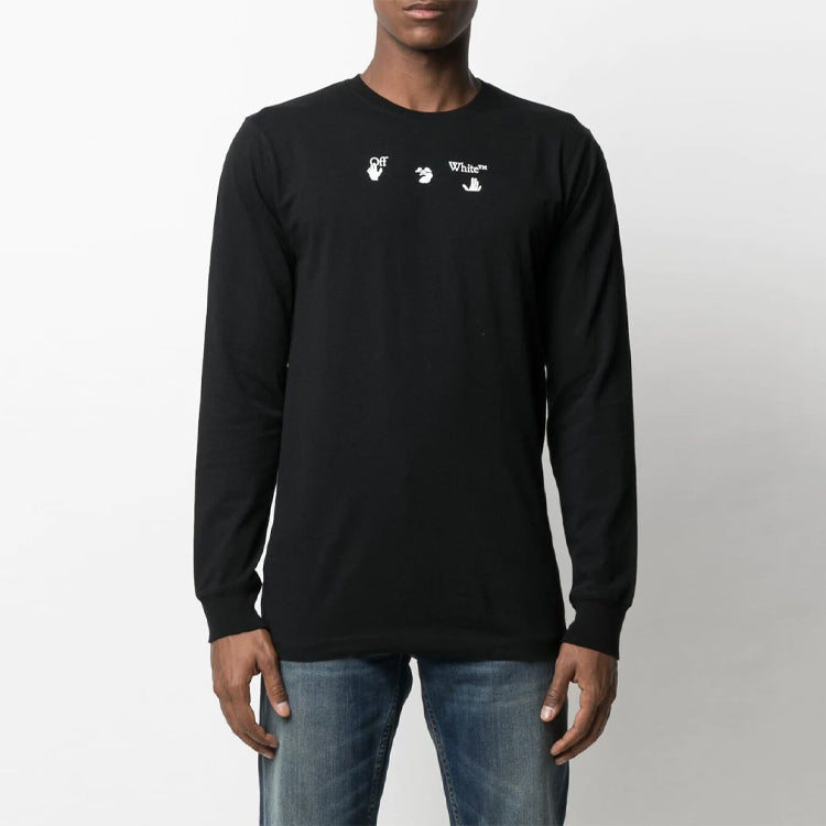 Off-White SS21 Marker Arrows Printing Micro Mark Round Neck Slim Fit Version Black OMAB001S21JER0081010