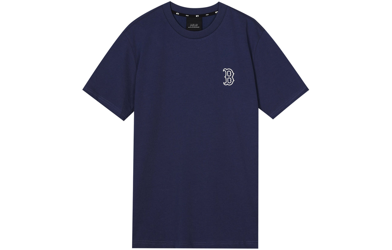 MLB x Disney Crossover Boston Red Sox Mickey Printing Short Sleeve Unisex Navy Blue 31TSK1031-43N
