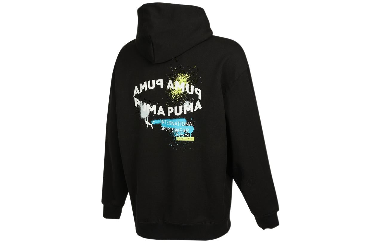 PUMA Oversize Trend Graphic Logo Hoodie 'Black' 536061-01
