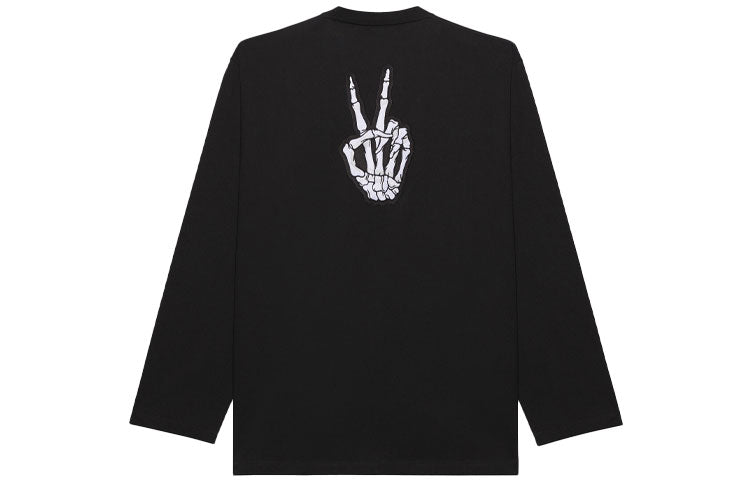 Balenciaga Unisex SS21 Printing Round-neck Swea Black 651796TKVA11012