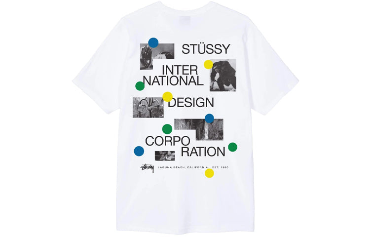 Stussy Dot Collage Tee Printing Unisex White 1904526