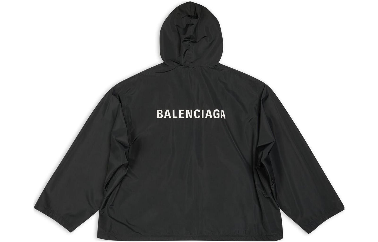 Balenciaga Hooded Windbreaker Jacket 'Black' 725275TYD361000