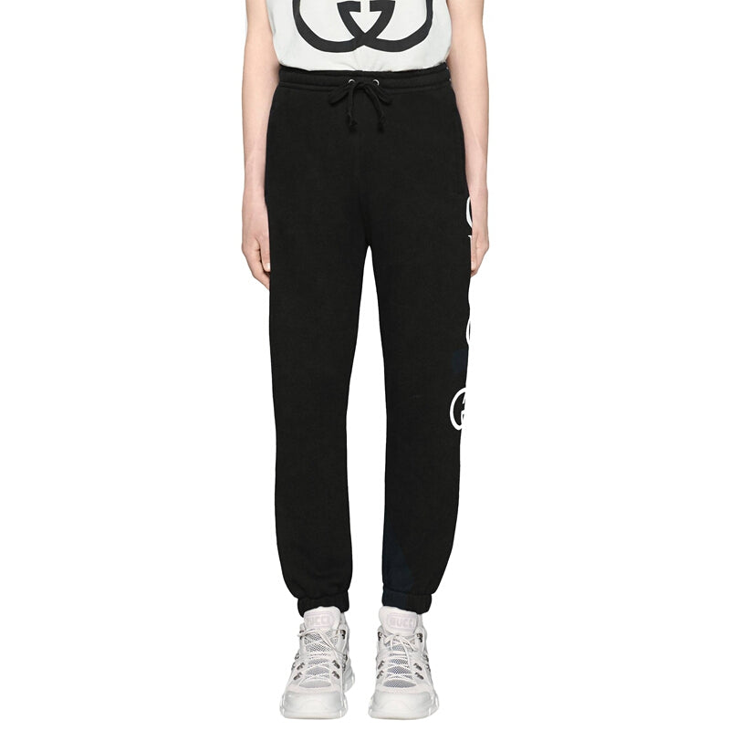 Gucci Logo Printing Casual Sports Pants Black 497252-X3Q37-1082