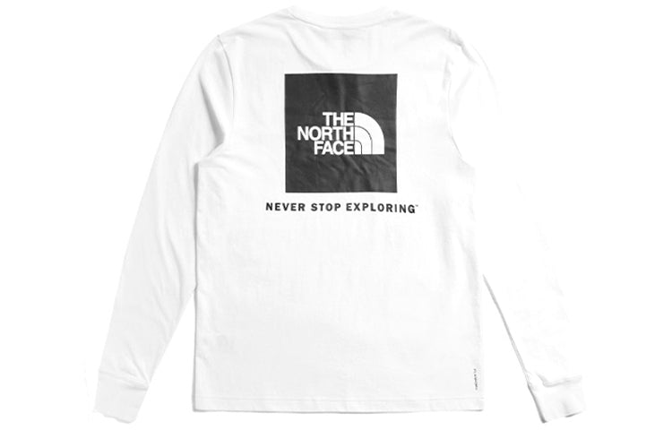 THE NORTH FACE Urban Exploration FlashDry Black Series Logo Embroidered Long Sleeve Tee White 46KH-FN4