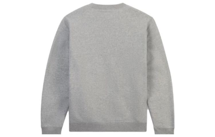 (WMNS) Converse Go-To All Star Patch Standard-Fit Fleece Crew Sweatshirt Asia Sizing 'Vintage Grey Heather' 10025472-A03