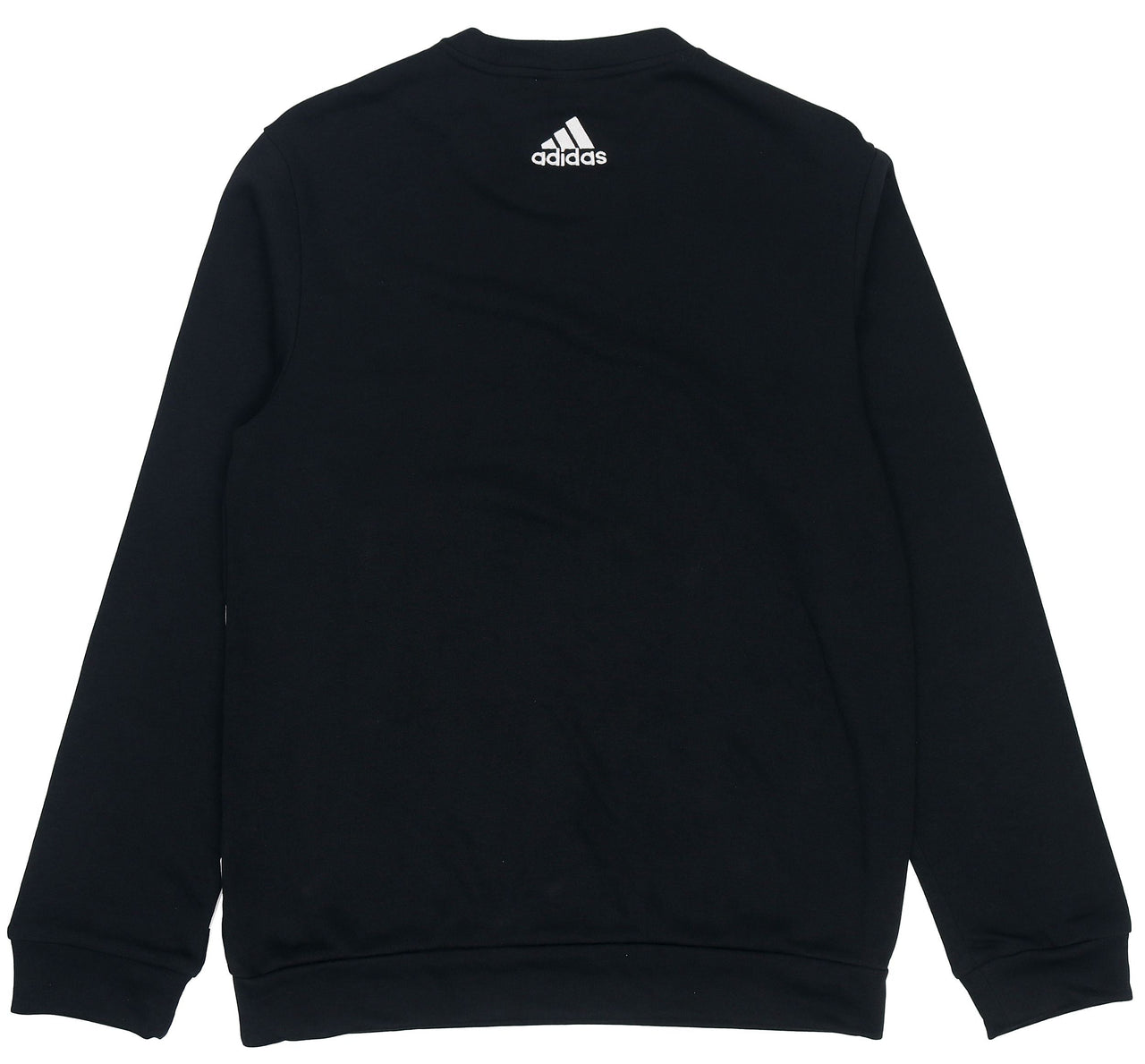 Men's adidas SS22 Contrasting Colors Large Logo Printing Round Neck Black HE4390