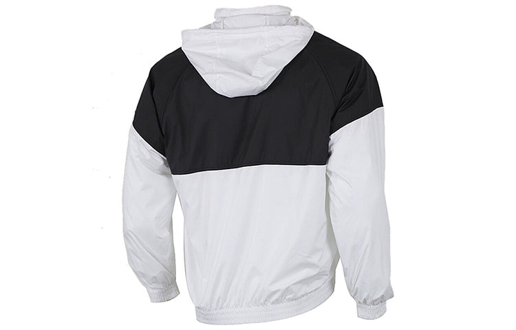 جاكيت Nike SB SHIELD للرجال للتزلج على الألواح بنصف سحاب وربطة عنق، لون أسود وأبيض، BV0980-010