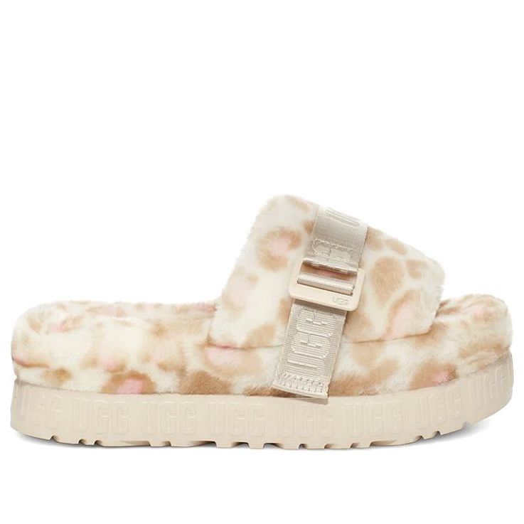 (WMNS) UGG Fluffita Panther Print Slide 'White' 1122556-WHT