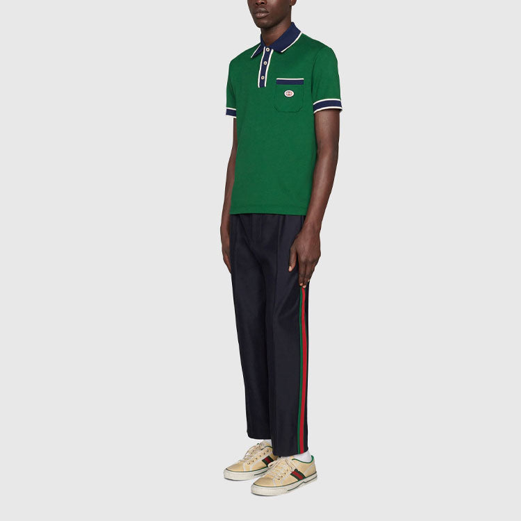Gucci Cotton Piquet Polo With Interlocking G 'Green' 653380-XJDF8-3495