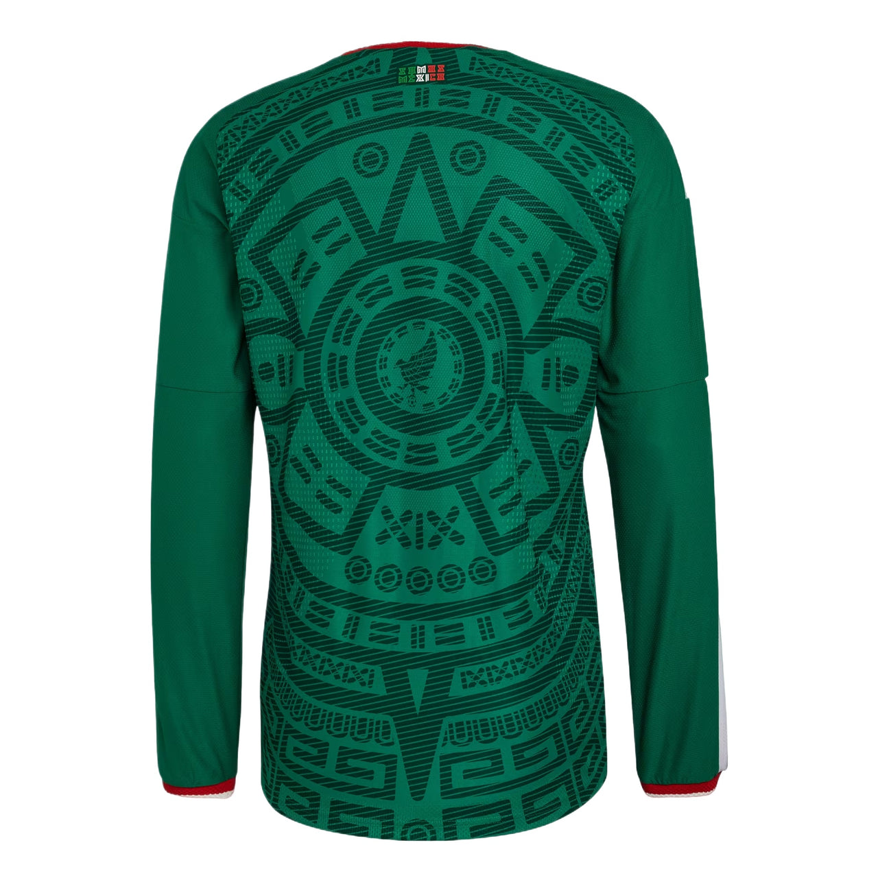 adidas Mexico 26 Home Authentic Long Sleeve Jersey Asia Sizing 'Bold Green' KA3998