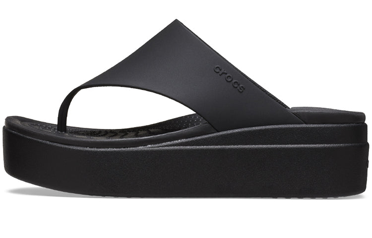(WMNS) Crocs Brooklyn Flip 'Black' 208727-001