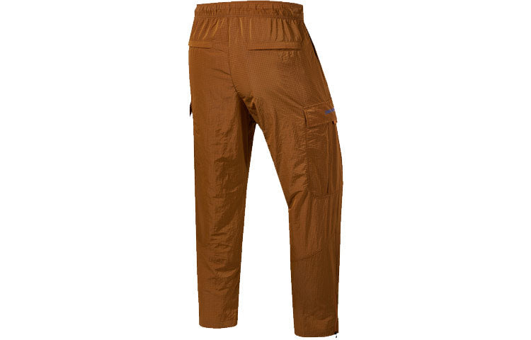 Men's Air Jordan Solid Color Splicing Woven Long Pants/Trousers Brown DH3291-245