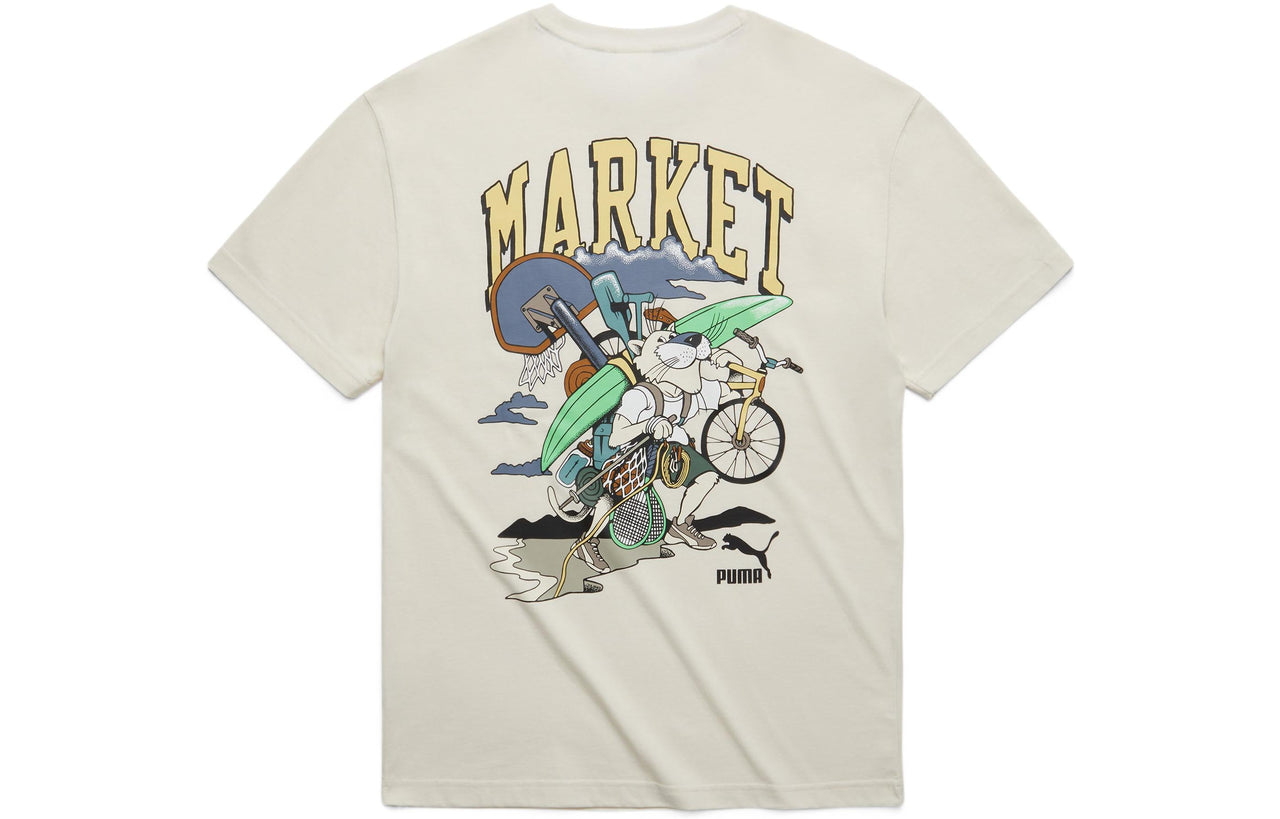 PUMA X Market Graphic Tee 'Beige' 537396-65