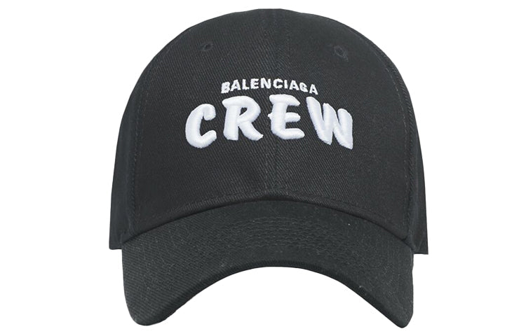 Balenciaga Embroidered Crew Logo Baseball Cap 'Black' 617139310B21000