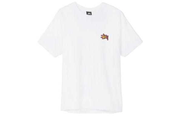 Stussy Fireball Tee Printing Short Sleeve Unisex White 1904225