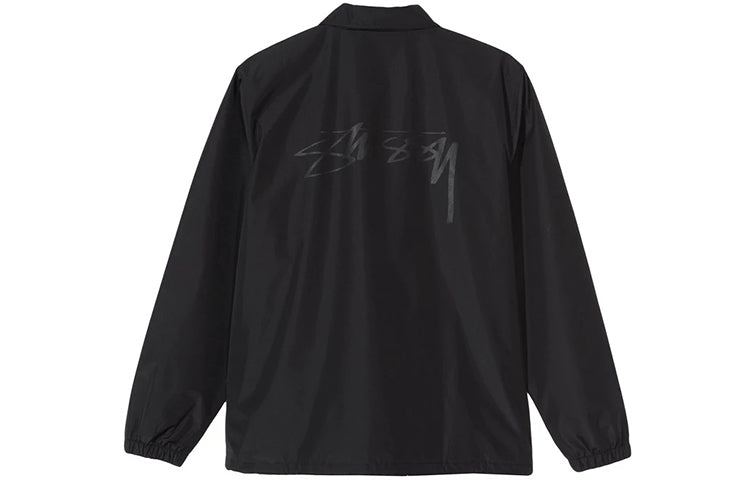 Men's Stussy Cruize Coach Jacket Shirt Black 115431BLAC