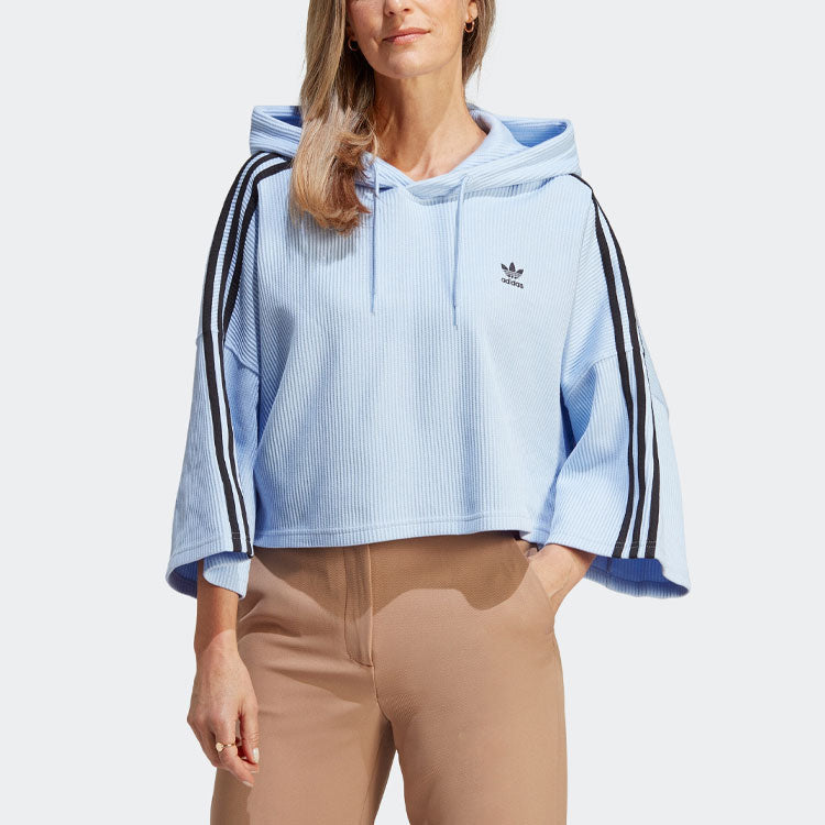 (WMNS) adidas Cropped Hoodies 'Blue' IC5460