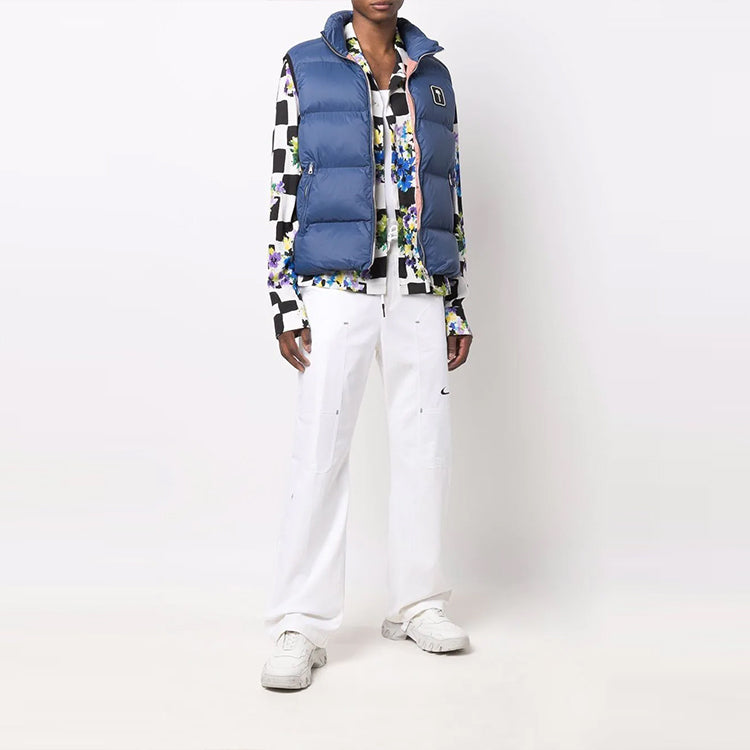 Off-White x Nike Crossover Solid Color Small Logo Printing Straight-Leg Casual Pants/Trousers White OMCA232G21FAB0010100