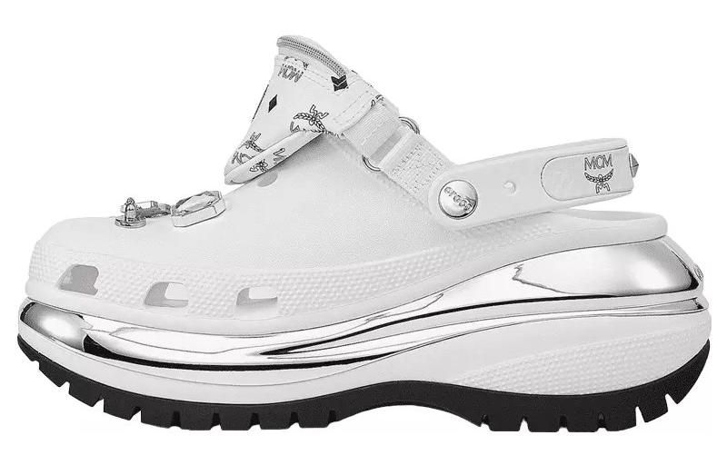 Crocs Mega Crush Clogs 'White Silver' 209357-100