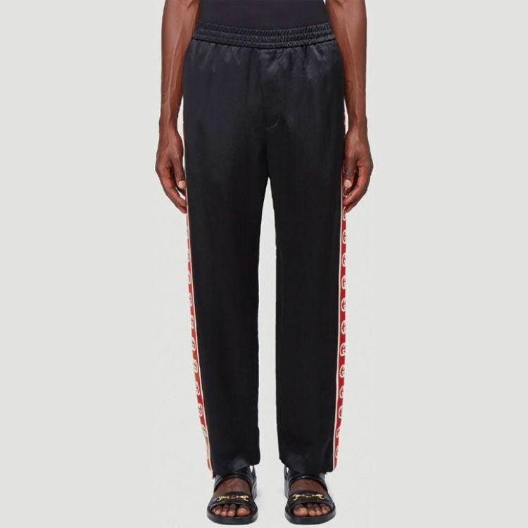 Gucci Acetate pant with Interlocking G stripe 'Black' 619070-ZAEP5-1043